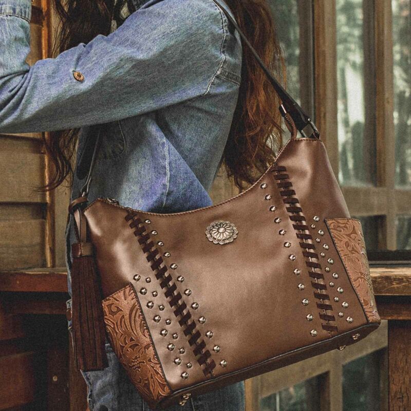 Celela Women Handbag Concealed Carry Embossed Hobo Tote Purse Shoulder Bags USA