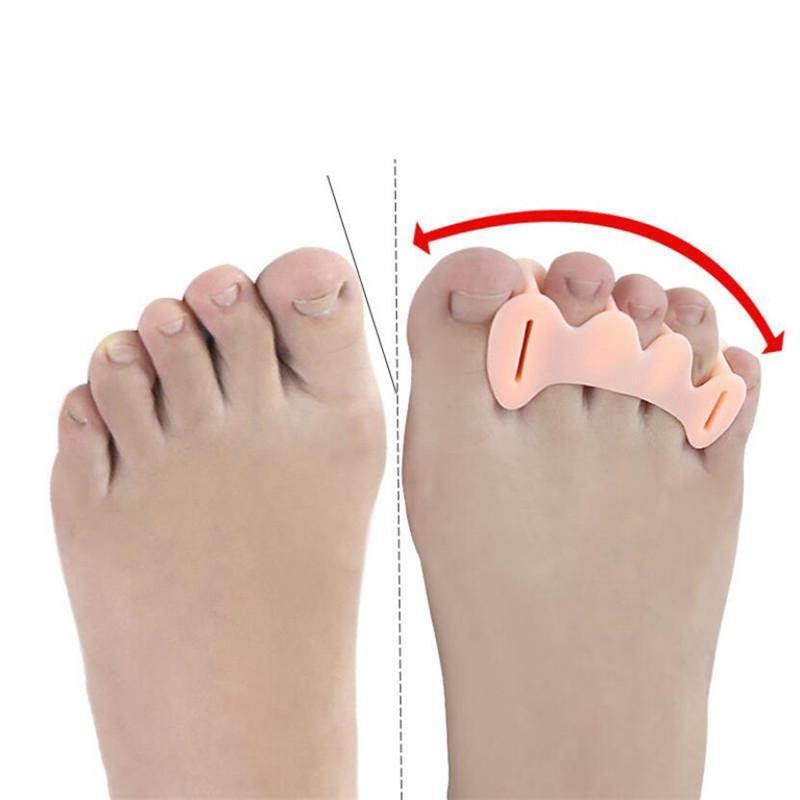 1pair Silicone Toe Finger Separator 3 Hole Hallux Valgus Orthopedic Spacers Buni