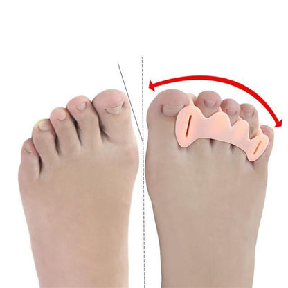 1pair Silicone Toe Finger Separator 3 Hole Hallux Valgus Orthopedic Spacers Buni