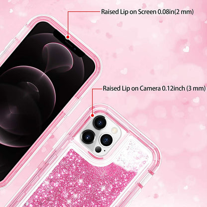 iphone 16 Pro Max 11/12/13/14/15 Plus/XS Max/XR Shockproof Case Liquid Glitter