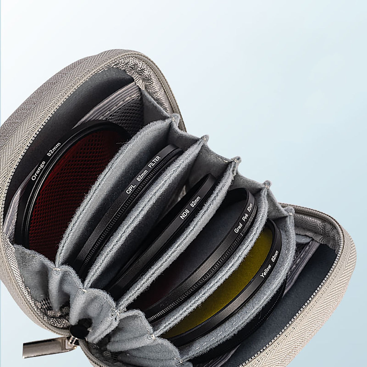 8 Slots Camera Lens Filter Case Bag Dustproof Storage Organizer Pouch Wallet a