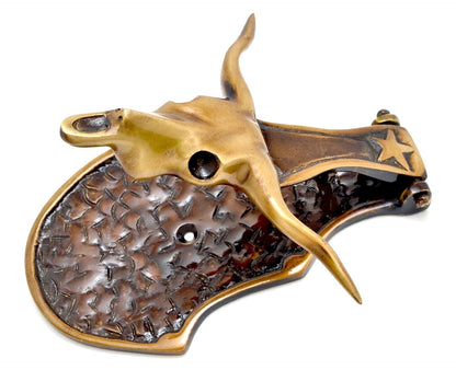Antique Look Brass Bull Head Design Brass Door Knocker Door Bell Home Decor