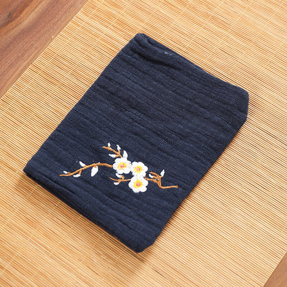 Tea Towel Water Absorbent Cloth Embroidered Cotton Linen Towel No Shedding China