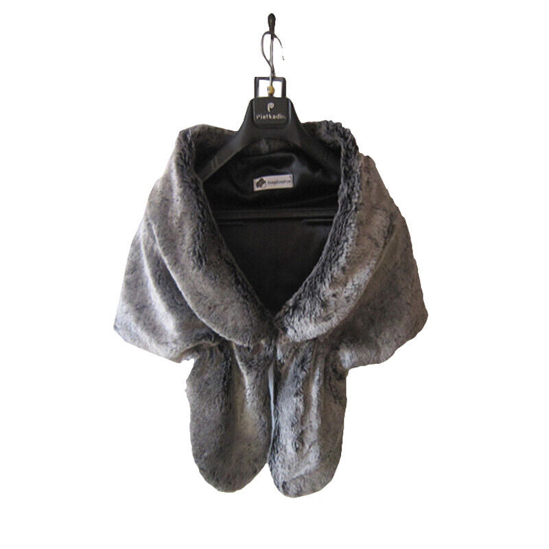 Elegant High-grade Bridal Wedding Luxury Fur Long Shawl Stole Wrap Shrug Scarf