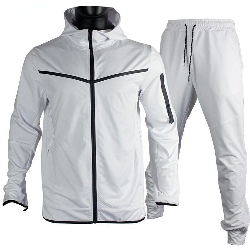 Hoodies Sweatpants 2Pieces Set Men Tracksuit Tops Joggers Pants Set Mens Suit
