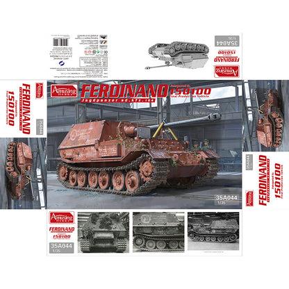 Amusing 35A044 135 FERDINAND 150100 Final Pro Vehicel Jagdpanzer SD.KFZ.184Model