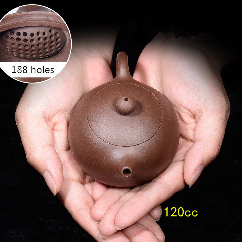 4oz Marked Tea Pot Real Yixing Zisha Xishi Pot Original Ore Ball Shaped Infuser