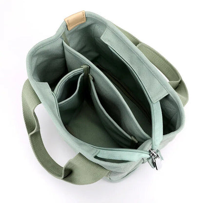women Small Bag Lady Shoulder Canvas Mobile Phone Bucket Tote Bag