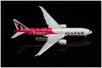 1:400 JC Wings QATAR BOEING 777-200LR Passenger Airplane Flap Down Diecast Model