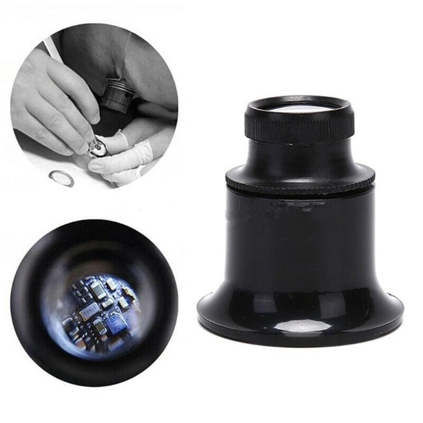 20X Magnifying Glass Pocket Watch Jewelry Repair Magnifier Mini Eye Loupe Tool