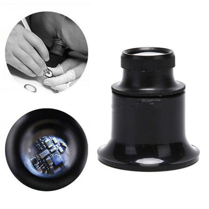 20X Magnifying Glass Pocket Watch Jewelry Repair Magnifier Mini Eye Loupe Tool