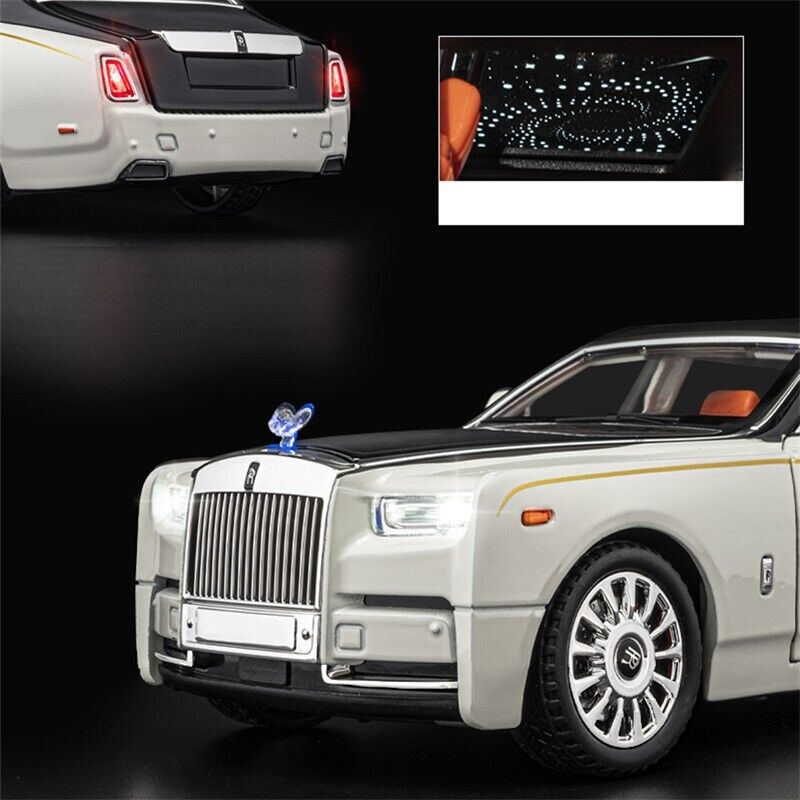1:18 Rolls-Royce Phantom Diecast model Car Toy Vehicle Sound Light Kids Gifts