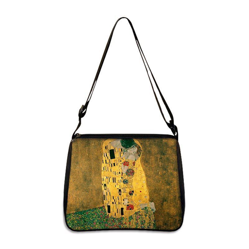 Famous Paintings Handbag Women Shoulder Bags Shopping Bag Canvas Pouch Zipper