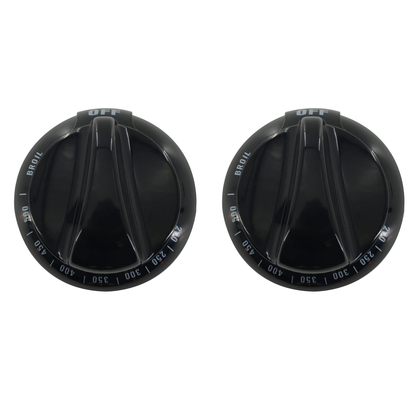 2* Thermostat Control Knob Replace Part WB03K10037 For GE Range Stove Oven Black