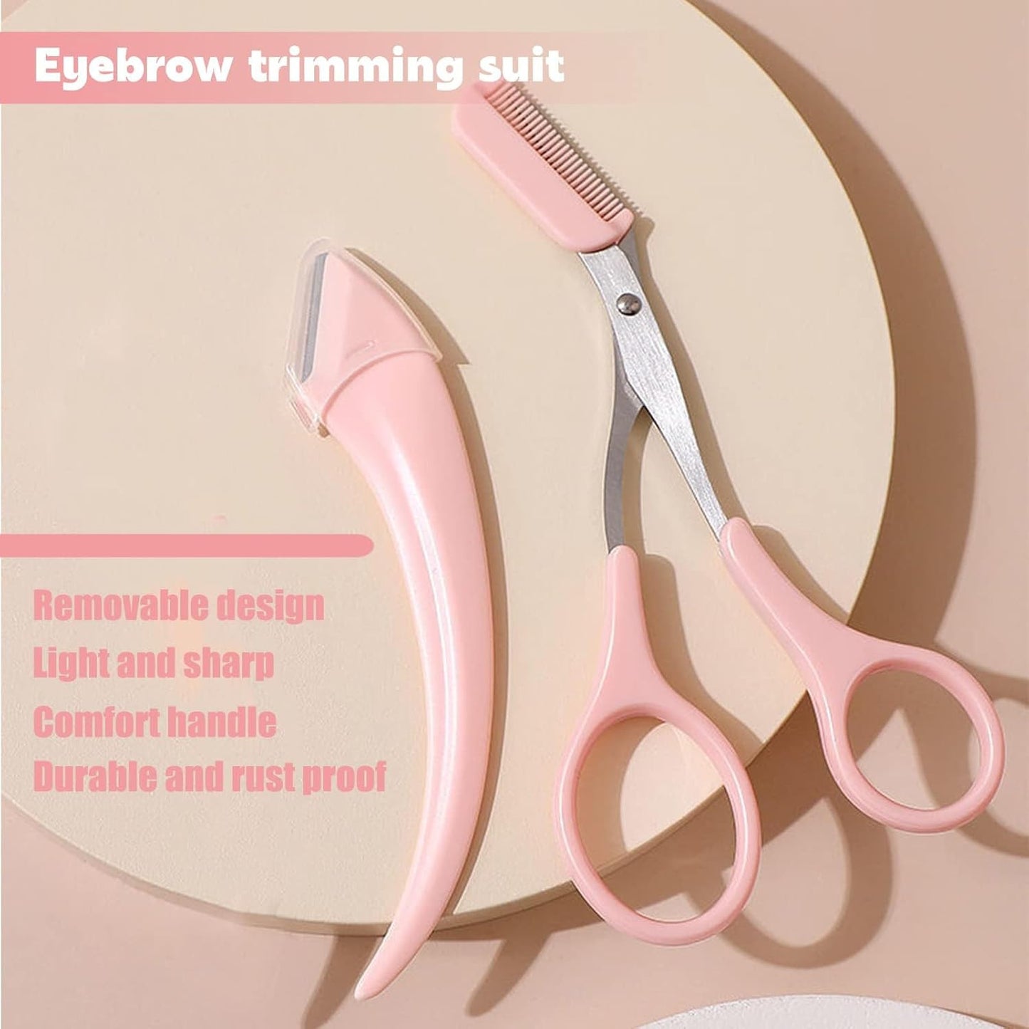 Eyebrow Trimmer Grooming Scissors Eyelash Thinning Shears Brow Shaping Tool Set