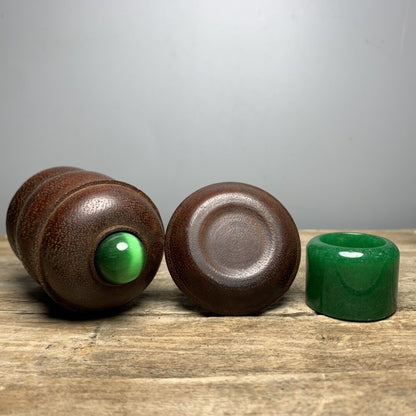 Collections Chinese Rosewood Carved Exquisite Thumb Ring Box Ring Storage Box