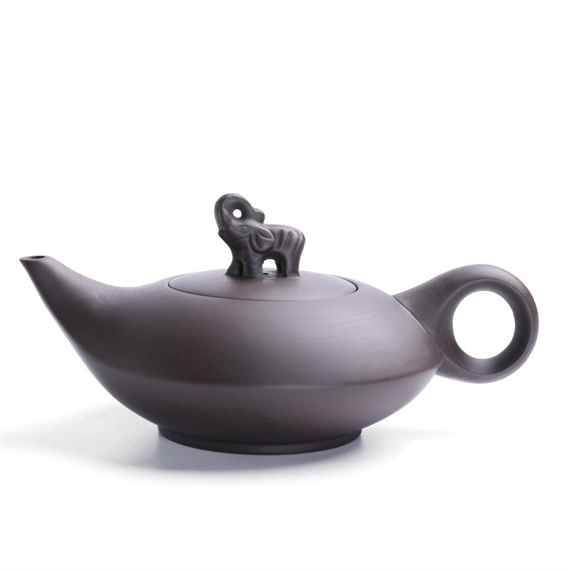 210ML Original Purple Sand Yixing Zisha Pottery Elephant Animal Tea Pot Teapot