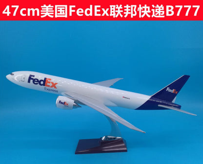47CM FedEx Express BOEING 777 Passenger Airplane Resin Aircraft Plane Model