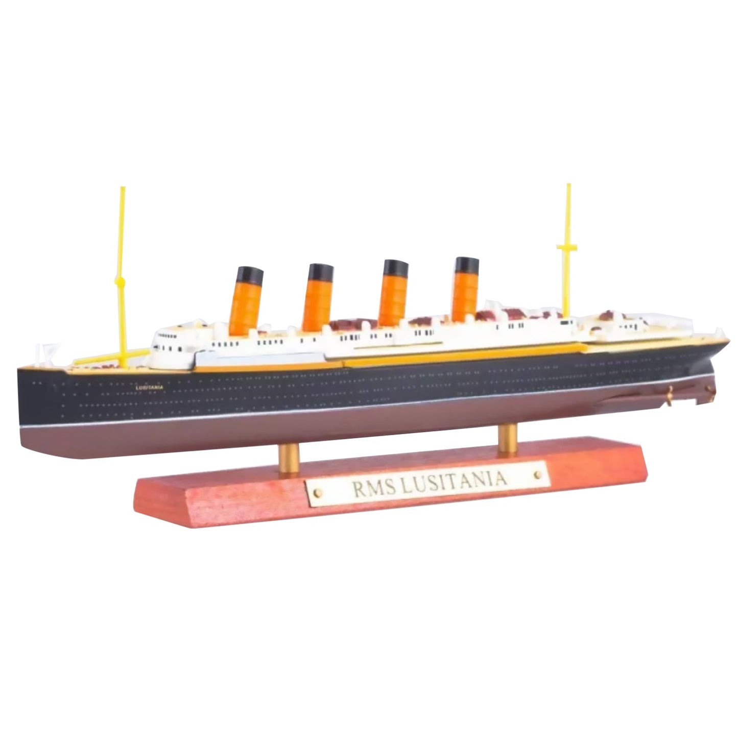 Alloy 1/1250 Scale RMS Lusitania Cruise Ship Model Boat Toy Gift Collection