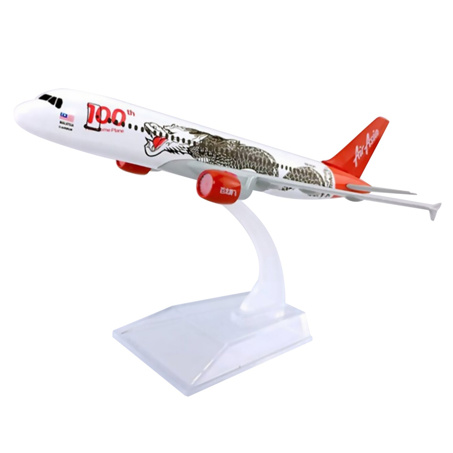 1:400 15cm Aircraft Asia Dragon A320 100th Alloy Plane Model Airplane Ornaments
