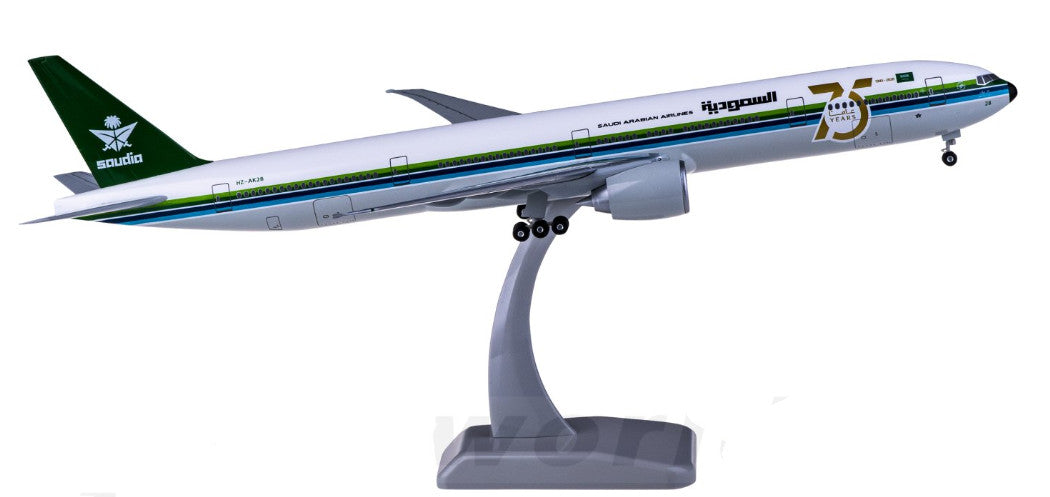 1:200 37CM Hogan Saudia BOEING 777-300ER Passenger Airplane ABS Plastic Model