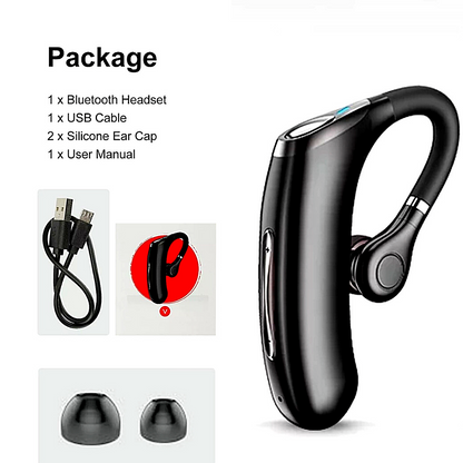 Wireless Bluetooth 5.0 Earpiece Headset Driving Trucker Earbuds Noise Cancelling