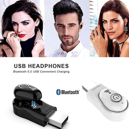 Mini Wireless invisible Bluetooth Single Headphones HIFi In-Ear Earbuds Earphone