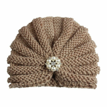 Baby Hat Knitted Winter Girls Bonnet Beanie Turban Newborn Cap Boys Accessories