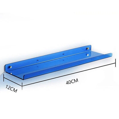 Wall Shelf Acrylic Colored Hanging Free Punching Kitchen Storage Rack 30 40 50cm