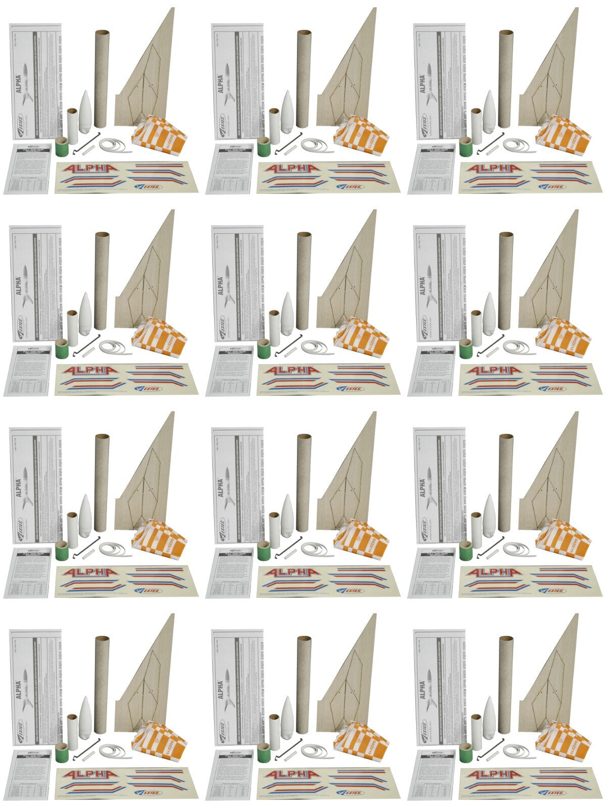 Alpha Rocket Bulk Pack, Includes 12 Model Rocket Kits (Intermediate Skill Level)