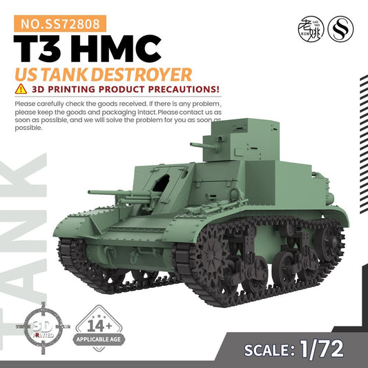 SSMODEL SS72808 1/72 25mm Military Model Kit US T3 HMC Tank Destroyer