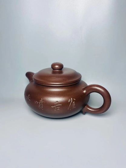 l-0Chinese Yixing Zisha Clay Handmade Exquisite Teapot （仿古壶 底款：顾景舟）