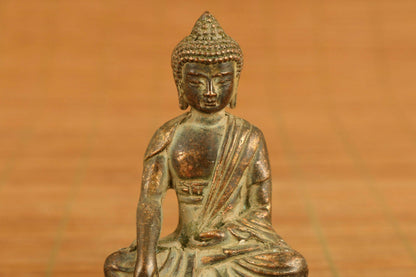 chinese old bronze hand carved buddha Sakyamuni statue figure