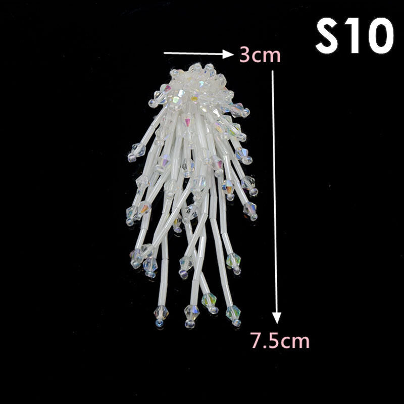 Tassel Nail Bead Cloth Paste Bag Earrings Jewelry Accessories Patch DIY Material
