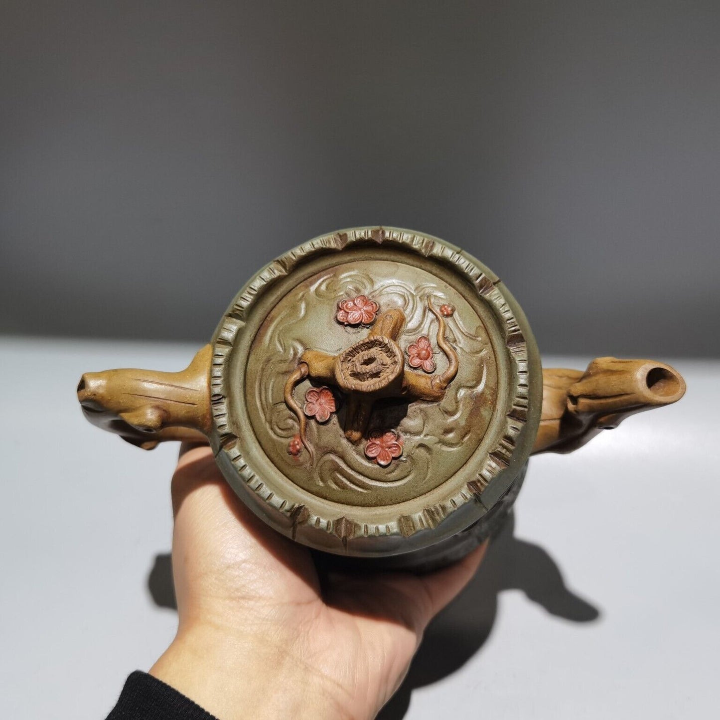 vintage chinese yixing purple clay teapot zisha ceremony plum blossom teaware
