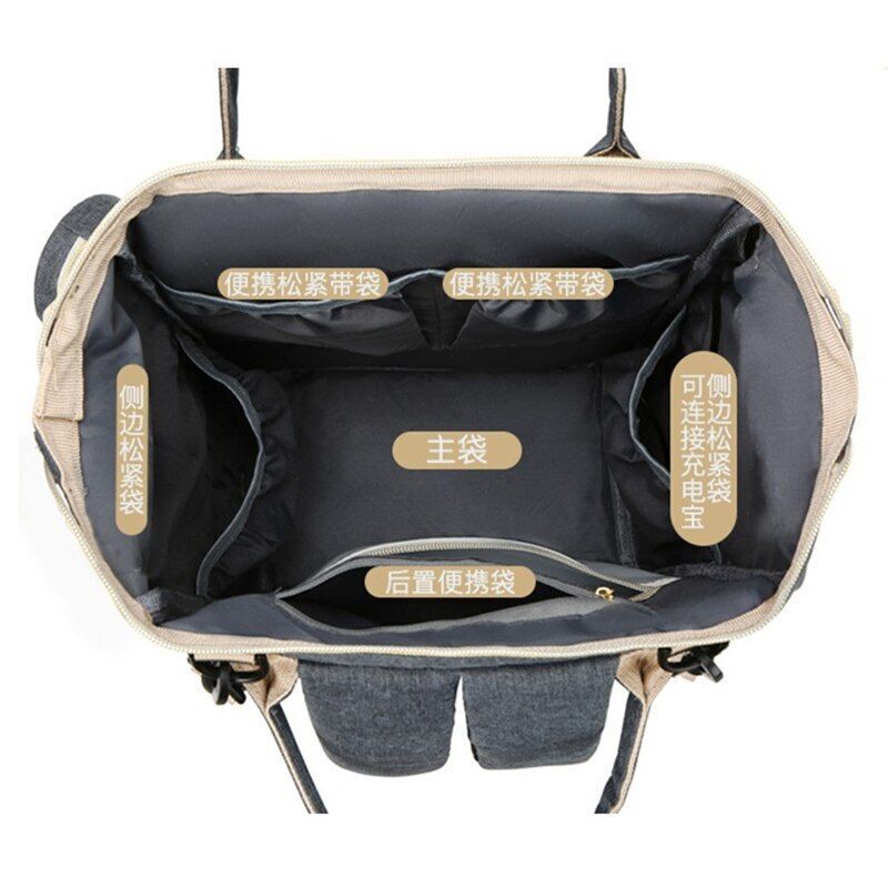 Large Backpack Traveling Bag Storage Pack Waterproof Mother Bag Nylon Zipper 1PC