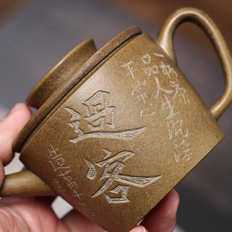 Chinese Tea Pot Hand Carved Junlun Pot Real Yixing Zisha Clay Kungfu Tea Pot New