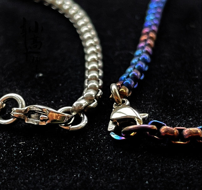 New Pure Titanium Alloy Necklace Chain Dog Tag Pendant Chain Necklace