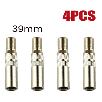 4PCS 25/39mm Chrome Tyre Wheel Valve Extension Caps Stem For Car Truck Van
