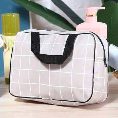 Travel Cosmetic Bag Black White Grey Blue Tote Bathroom Makeup Storage Toiletry