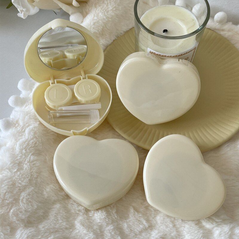 Contact Lens Case Portable Mirror Travel Set Container Box 7.9x6.2x2.4cm Plastic