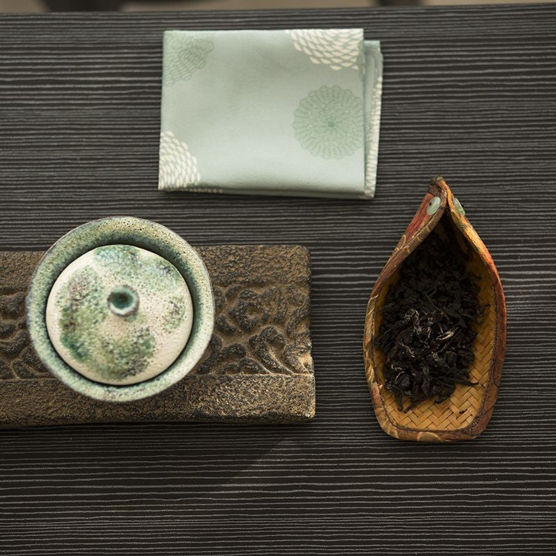 Xiangyunsha Rattan Weave Tea Scoop Set With Pick