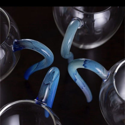 270ml Glass Fairness Pitcher Gongfu Tea Cha Hai Floral Heat Resistant Server