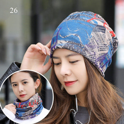 Women's Turban Cap Spring and Summer Outdoor Hat Breathable Pullover Cap Thin