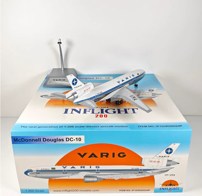 1:200 InFlight VARIG DC-10 PP-VMA Passenger Airplane Diecast Plane Model