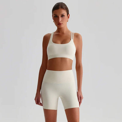 Women Gym Yoga Set – Spaghetti Strap Sports Bra & Leggings