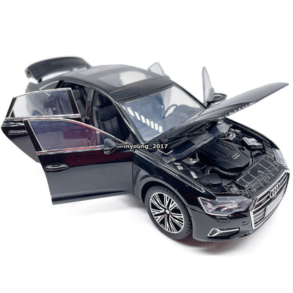 1/24 Scale 2022 Audi A6L Model Car Metal Diecast Toy Vehicle with Light Sound