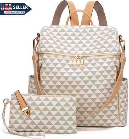 Backpacks for Women Fashion Leather Bag Multipurpose Design Convertible Satch