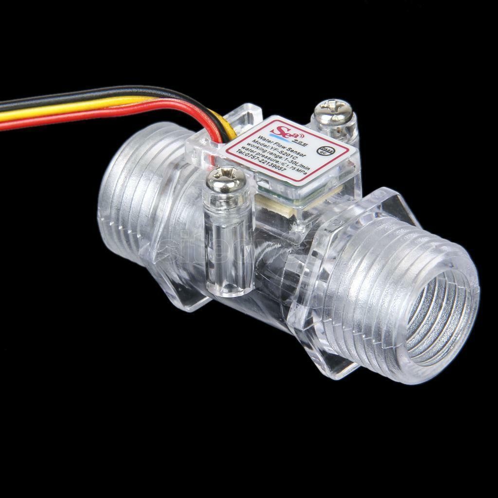 G1/2" Copper Water Flow Hall Sensor Switch Flow Meter Flowmeter Counter E