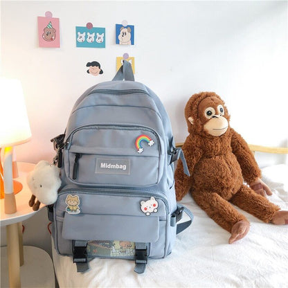 Women Backpack Female Student Girls School Bag Light Travel Knapsack